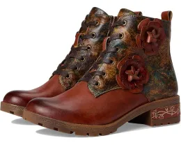 Ботильоны L'Artiste by Spring Step Martinela с цветочными аппликациями и шнуровкой