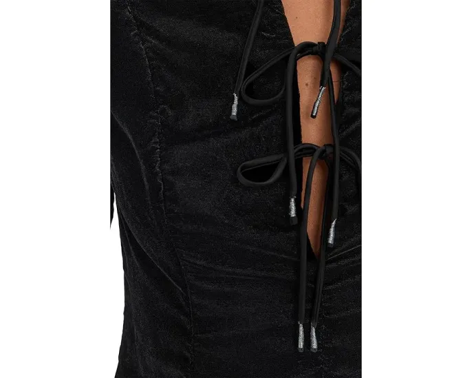 Мини-платье Free People Linney Velvet Mini из бархата с V-образным вырезом