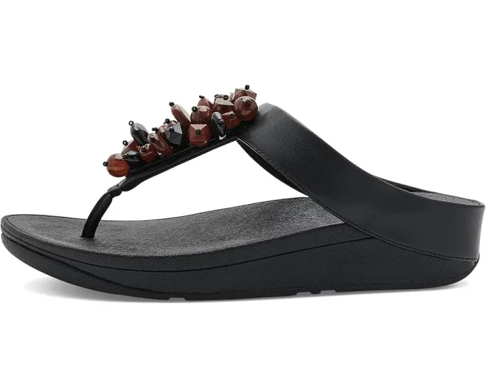 Сандалии FitFlop Fino с ремешком между пальцев и кластером бусин