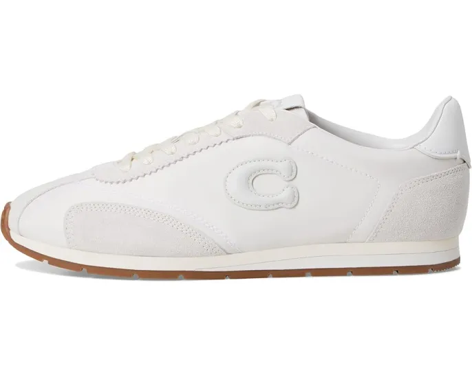 Кроссовки COACH Flat из кожи с логотипом С и резиновой подошвой