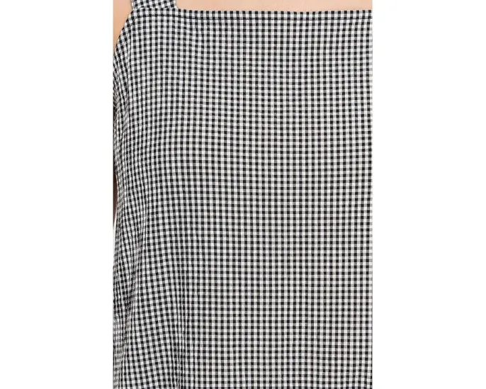Платье-фонарик Organic Cotton Pucker Check Eileen Fisher с органическим хлопком