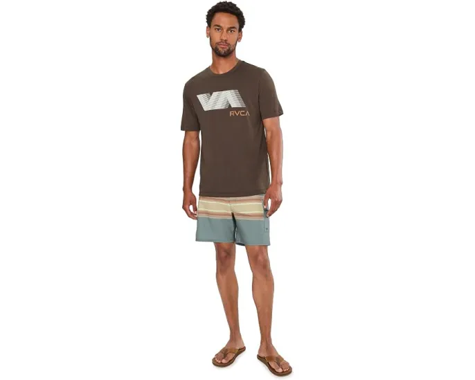 Пластиковые шорты RVCA Exotica длиной 43 см зеленые