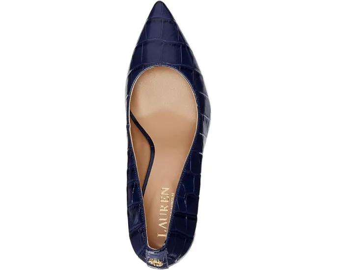 Лакированные туфли-лодочки Lauren Ralph Lauren с тиснением под крокодила
