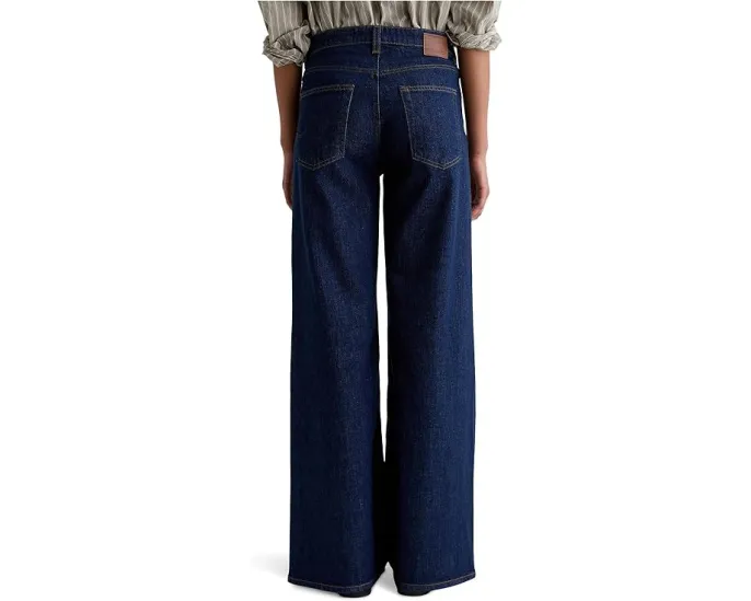 Джинсы AG Jeans Saige Mid Rise Wide Leg с широкими штанинами и расклешением