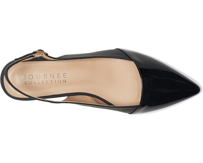 Балетки Bertie с ремешком и квадратным каблуком от Journee Collection
