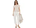 Топ Eileen Fisher Petite Striped с круглым вырезом из органического льна