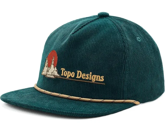 Бейсболка Corduroy Trucker из вельвета с плоским козырьком Topo Designs