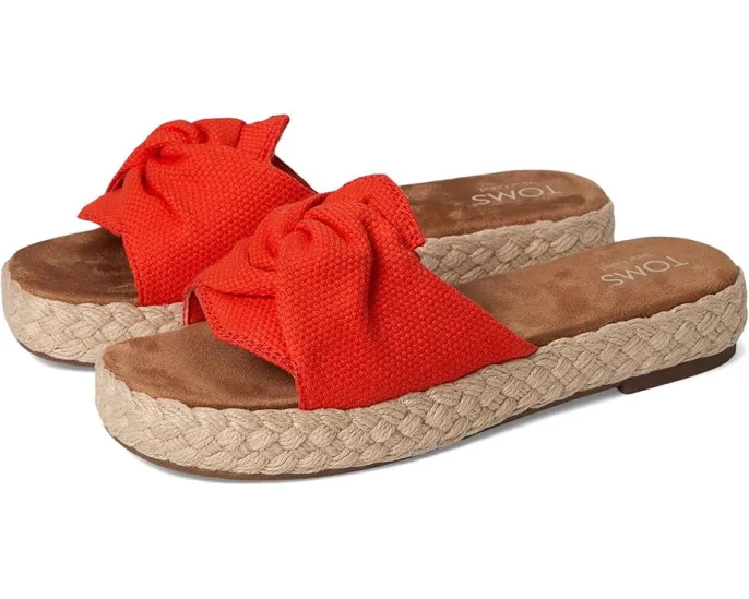 Сандалии TOMS Abby Slide на платформе с узлом и круглым носком