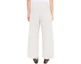 Eileen Fisher Органические хлопковые брюки Pucker Check Ankle Wide Pant Белые