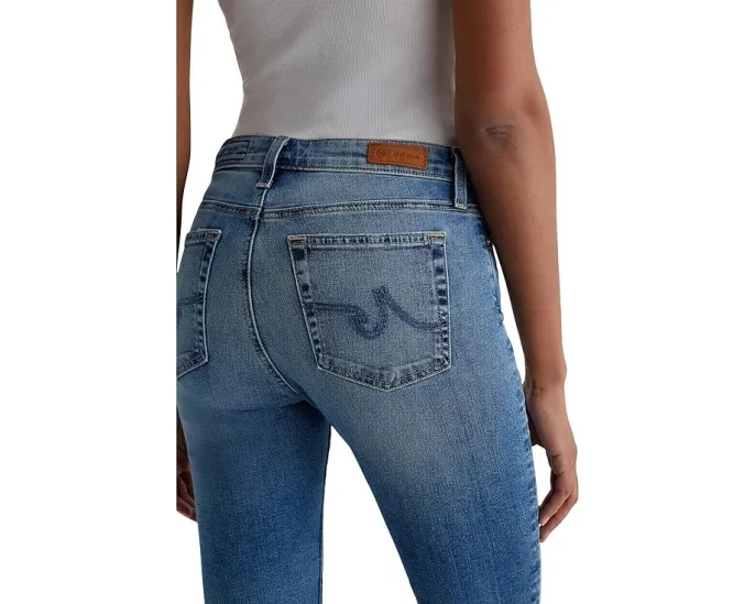 Джинсы AG Jeans Mari с средней посадкой и прямым укороченным кроем