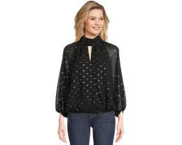 Топ Vince Camuto с длинным рукавом и воротником стойкой