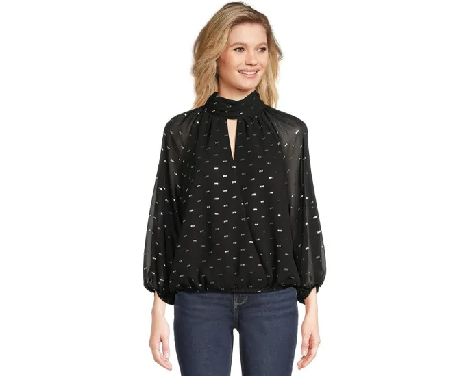 Топ Vince Camuto с длинным рукавом и воротником стойкой