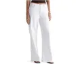Джинсы Saige Wide Leg из мягкого денима белого цвета с высокой посадкой AG Jeans