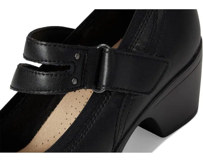 Туфли Clarks Emily 2 Janna с удобным каблуком и двойным ремешком