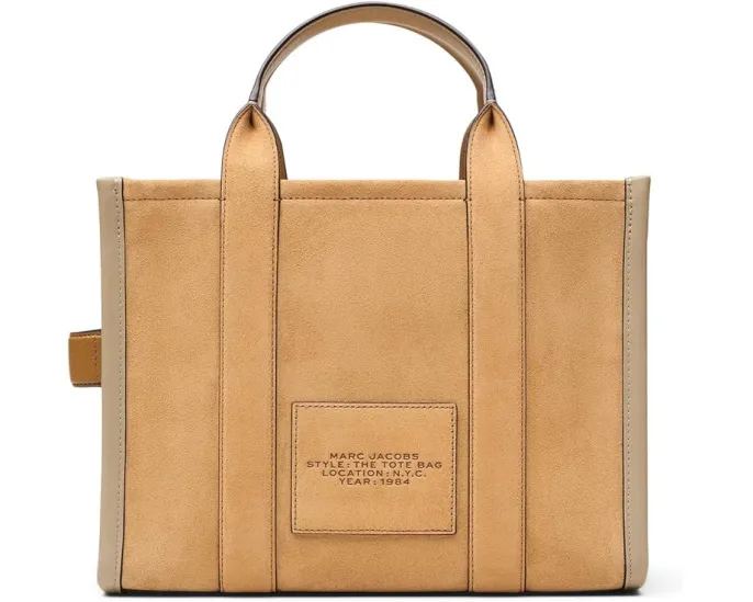 Средняя сумка-тоут Marc Jacobs из замши со съемным ремнем