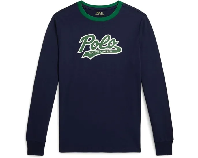 Футболка Polo Ralph Lauren Kids с длинным рукавом и логотипом для детей старшего возраста