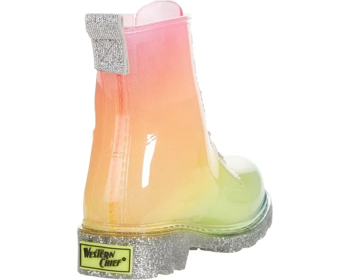 Детские сапоги Western Chief Combat из ПВХ с блестками и рифленой подошвой