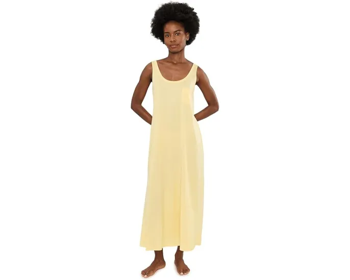 Ночная рубашка Hanro Cotton Deluxe Long Tank из мерсеризованного хлопка