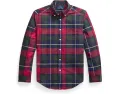 Рубашка Polo Ralph Lauren Kids из хлопкового оксфорда в клетку для детей старшего возраста