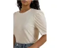 Топ Slub Jersey Puff-Sleeve с буфами из джерси Lauren Ralph Lauren