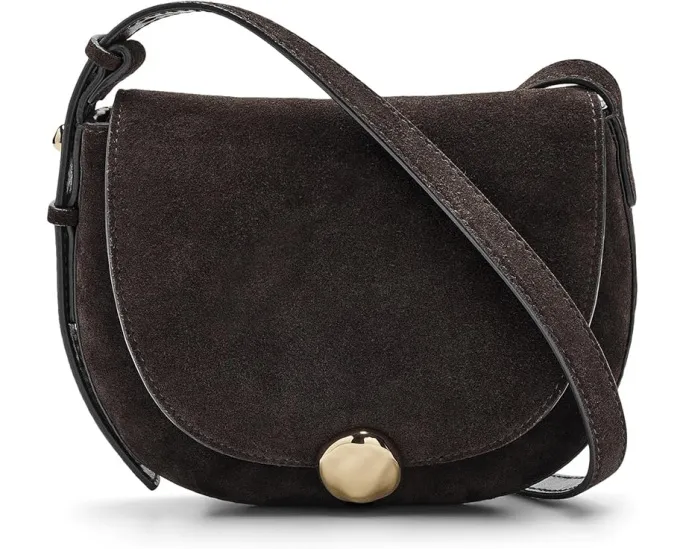 Маленькая сумочка Madewell Suede Sm Dakota Saddle Crossbody из мягкой замши с регулируемым ремнем