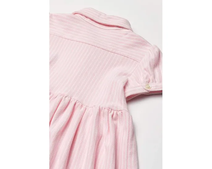 Детское платье Polo Ralph Lauren Kids в полоску с воланами и пышными рукавами