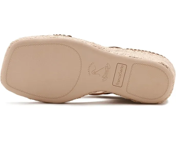 Сандалии Farren Espadrille с клиновидным каблуком и кожаным верхом от Franco Sarto