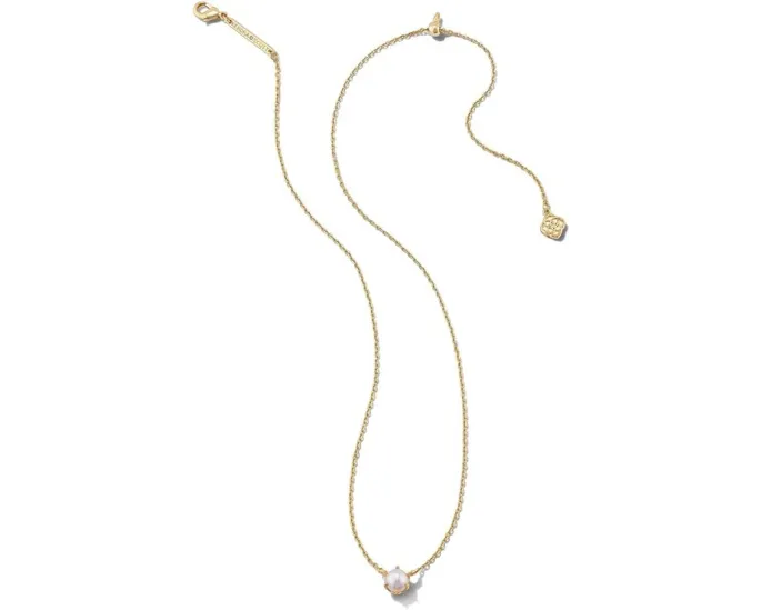 Kendra Scott кулон Ashton с жемчугом на цепочке из родированного латуни