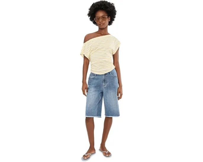 Топ Free People Ellie Black Combo с открытыми плечами