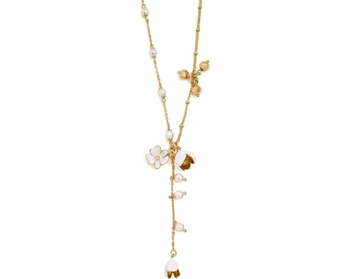 Кулон Y-образный Golden Bloom от Kate Spade New York с цветочным мотивом