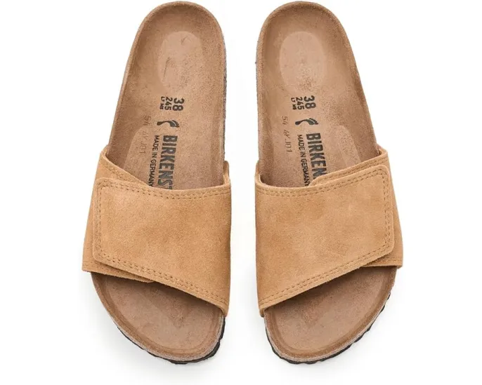 Сандалии Birkenstock Sylt из замши с контурной стелькой и регулируемой застежкой