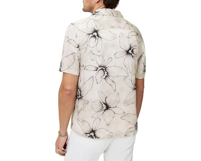 John Varvatos Рубашка Dan с принтом и коротким рукавом