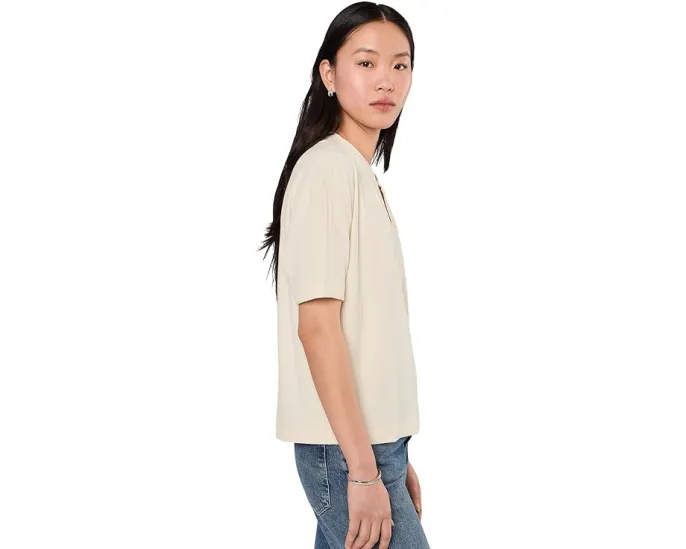 Топ Varley Kasey с ребристой тканью и планкой на четверть пуговицы