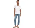 Джинсы 7 For All Mankind Calie Straight Ankle с высокой посадкой и прямым кроем