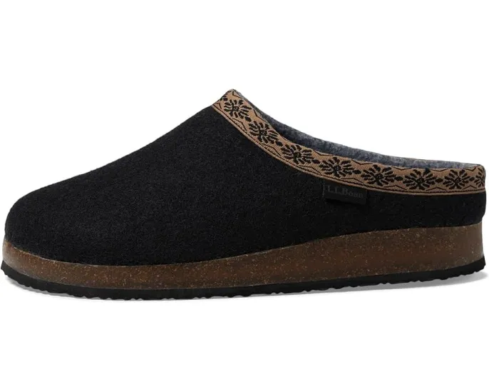 L.L.Bean Теплые тапочки-клоги из шерсти с противоскользящей подошвой