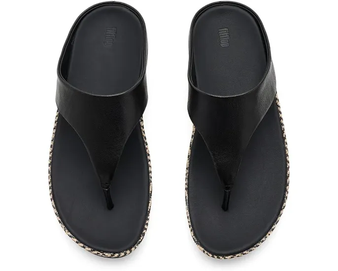 Сандалии FitFlop Lulu Lux с плетеным кожаным верхом и графичной подошвой