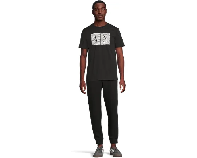 Футболка Armani Exchange Box Logo с круглым вырезом из хлопкового джерси