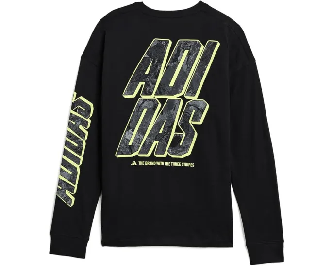 Adidas футболка с камуфляжным принтом Long Sleeve Rock Camo Lineage Tee
