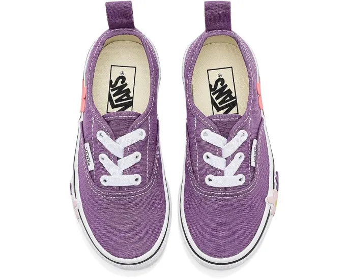 Детские кеды Vans с эластичными шнурками и цветами