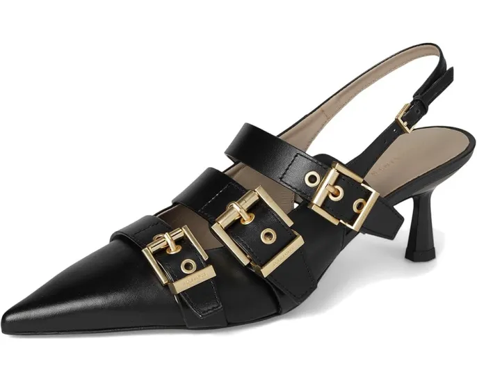 Босоножки AllSaints Vivian на низком каблуке с застежкой на пряжке и острым носком