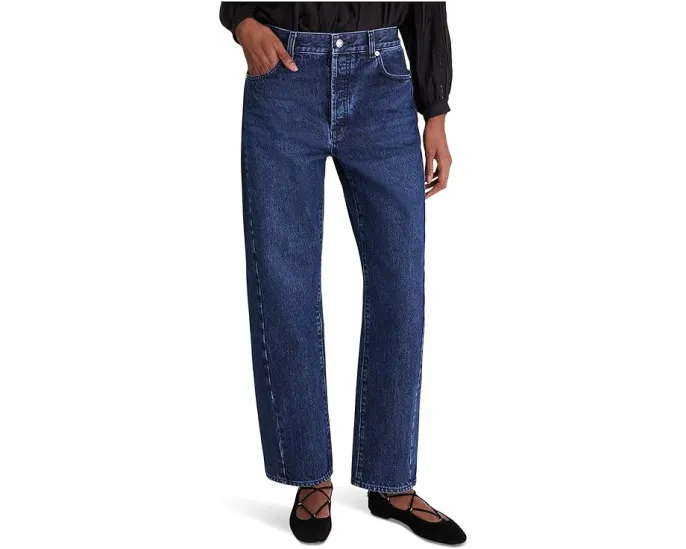 Джинсы Madewell Pieced Barrel с зауженным кроем и потертостями Mckinney Wash
