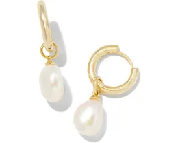 Серьги Kendra Scott Willa Huggie с жемчужной подвеской и стержневой застежкой