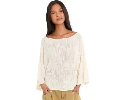 Свитер Free People Amber Breeze с открытыми плечами цвета слоновой кости