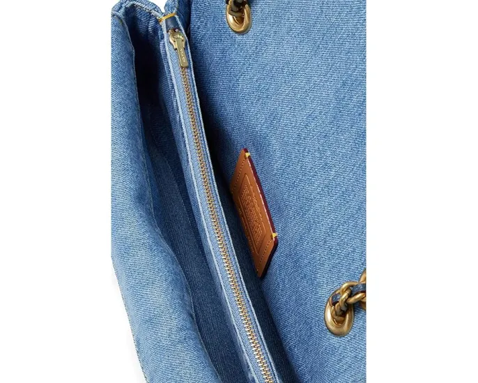 Сумка через плечо COACH Tabby 26 с стеганым узором из денима и кожи