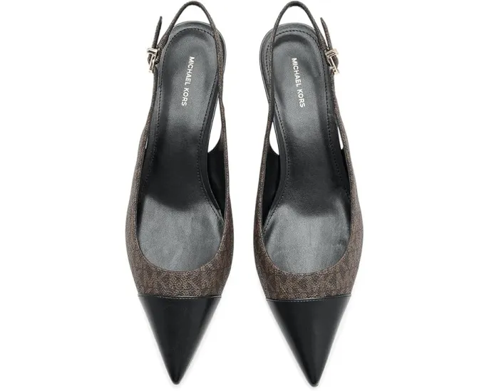 Туфли MICHAEL Michael Kors Amara Toe Cap Sling Pumps с мыском и киттеном