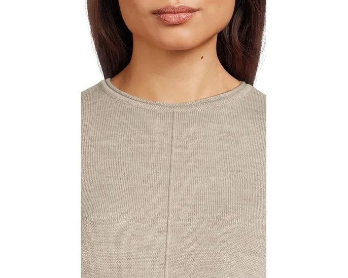 Свитер EILEEN FISHER из мериносовой шерсти с круглым вырезом