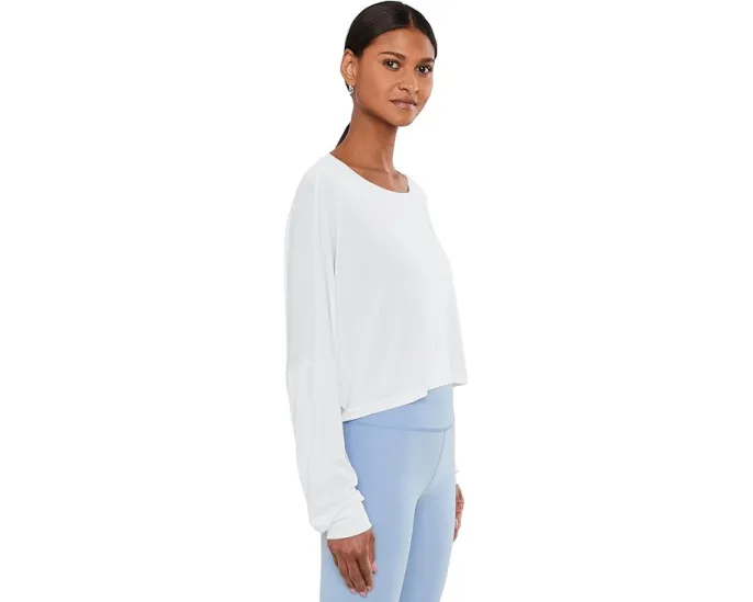 Studio Luxe Cropped Long Sleeve Tee