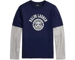 Футболка Polo Ralph Lauren Kids с логотипом и эффектом наслоения для детей постарше