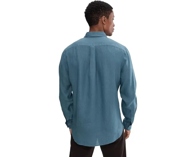 Рубашка Vince с длинным рукавом из льна