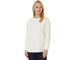 Футболка L.L.Bean Unshrinkable Mini-Waffle с длинным рукавом и круглой горловиной